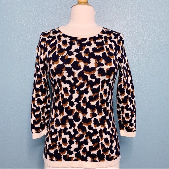 Ann Taylor Animal Print Wool Sweater - Picture 1 of 5